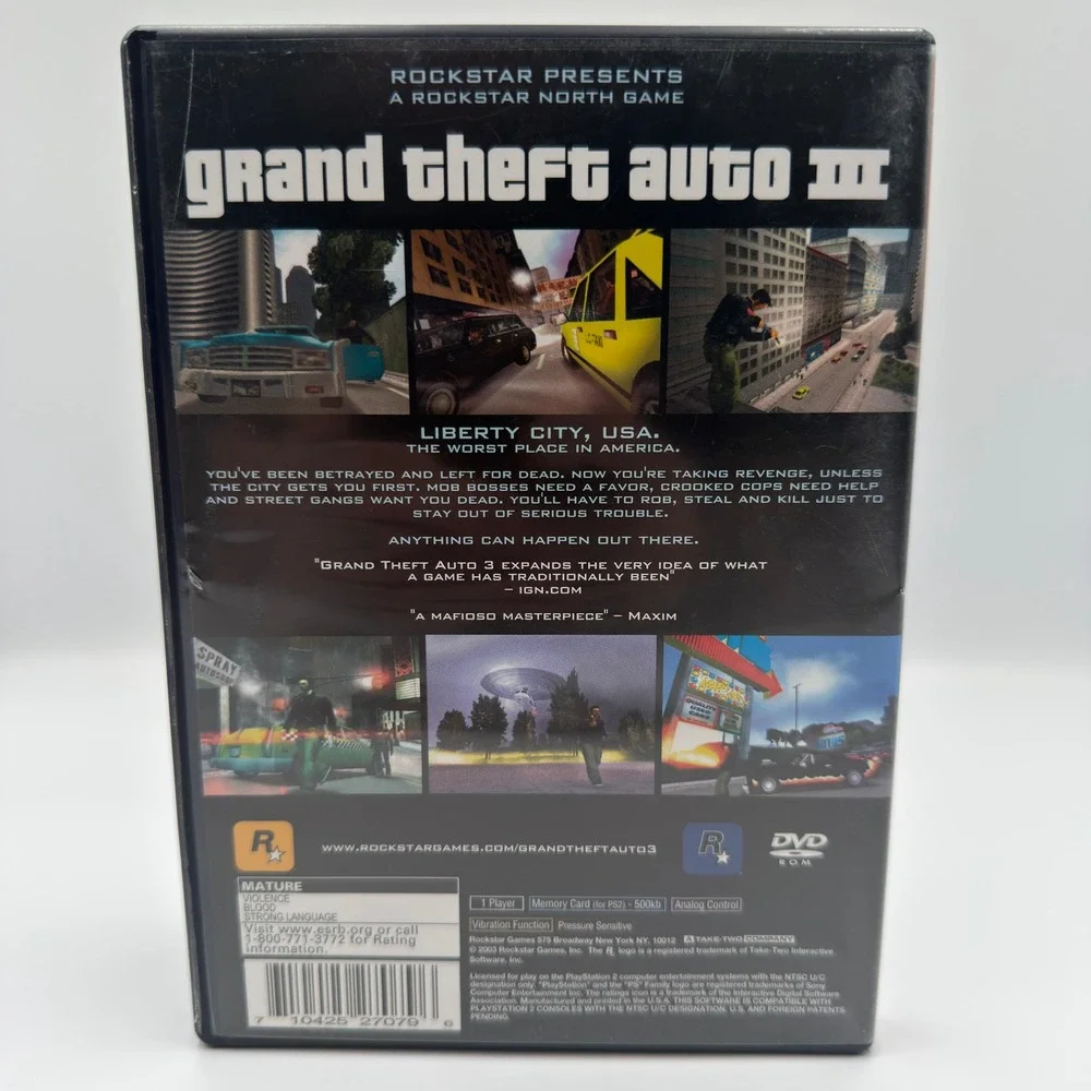 Grand Theft Auto III 3 Sony PlayStation 2 PS2 Greatest Hits Complete Video Game